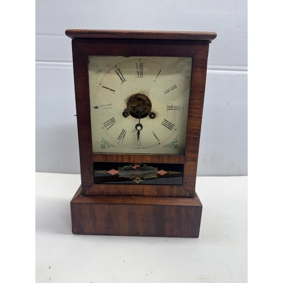 Vintage Mantle Clock Roman Numerals and Eight Day Movement